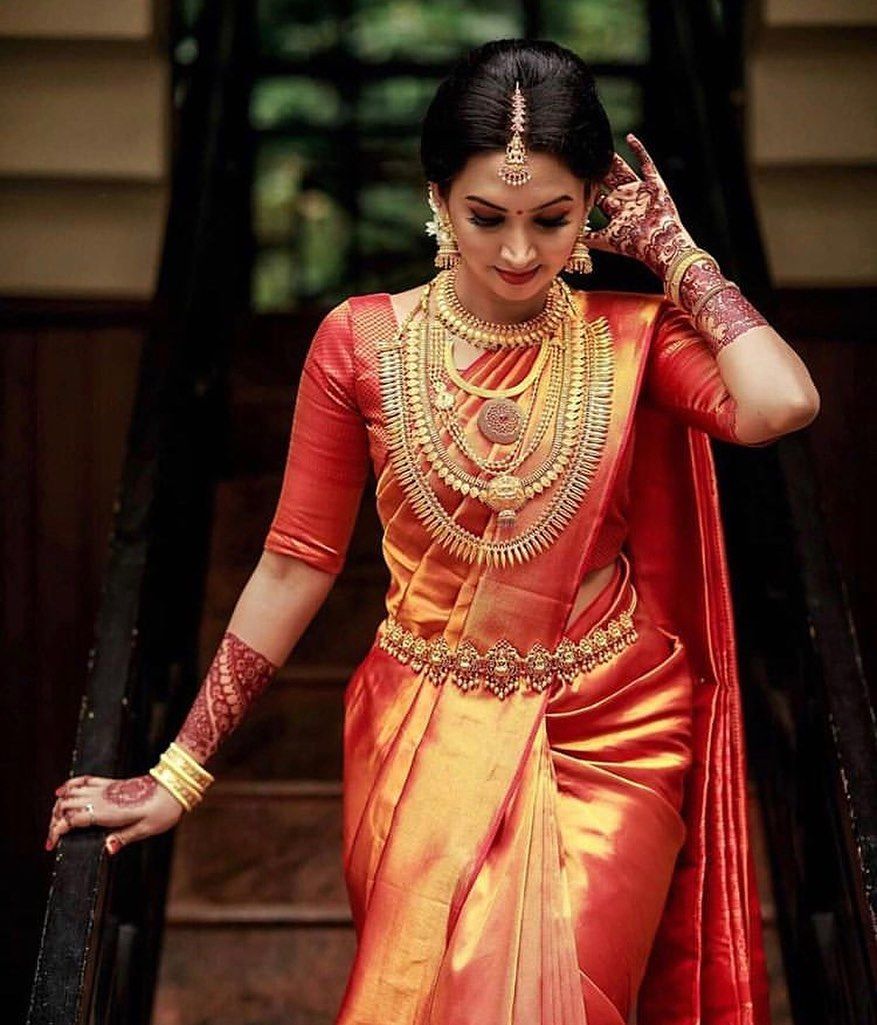 Red Soft Kanjivaram Silk Saree – Panaash Saree