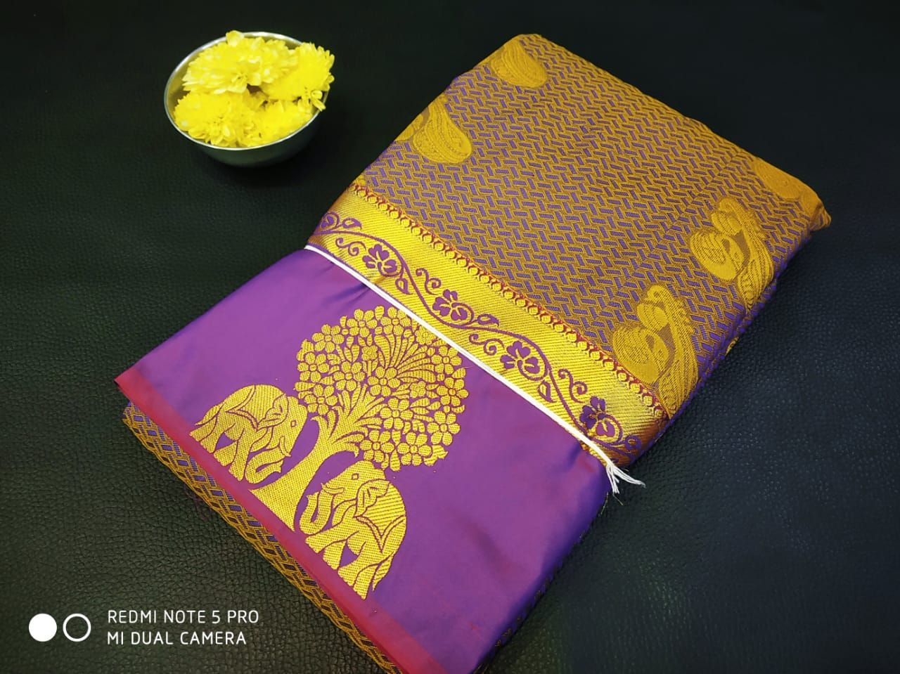 Elephant Zari Border Bhagyanagar Cotton Saree 06 - Shagun Silks & Sarees