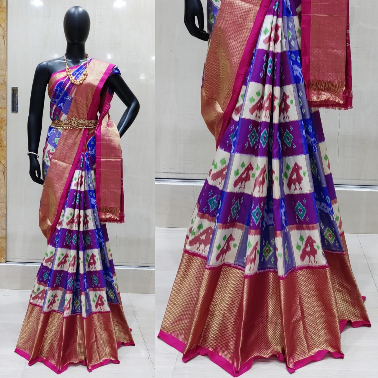 Buy Pochampally Ikkat Pattu sarees online from Kankatala in cotton & silk |  Kankatala